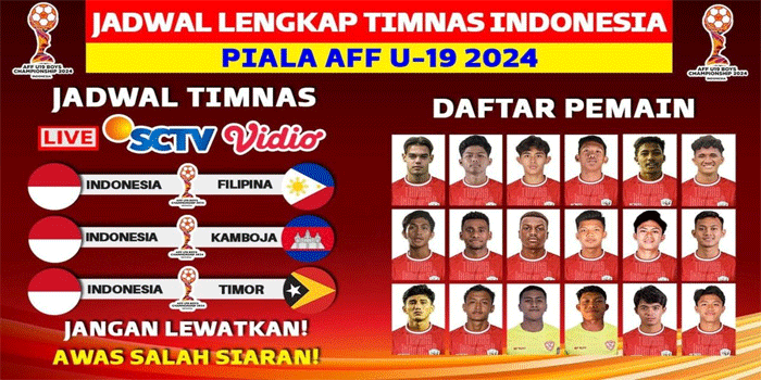 Jadwal Lengkap Timnas Indonesia Di Piala AFF 2024